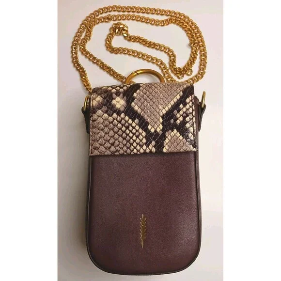 Thacker Bags Thacker Leather Python Embossed Crossbody Phone